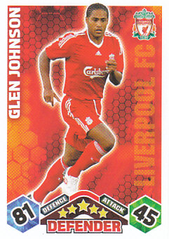 Glen Johnson Liverpool 2009/10 Topps Match Attax #185